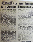 Le Chevalier d'Armenthal